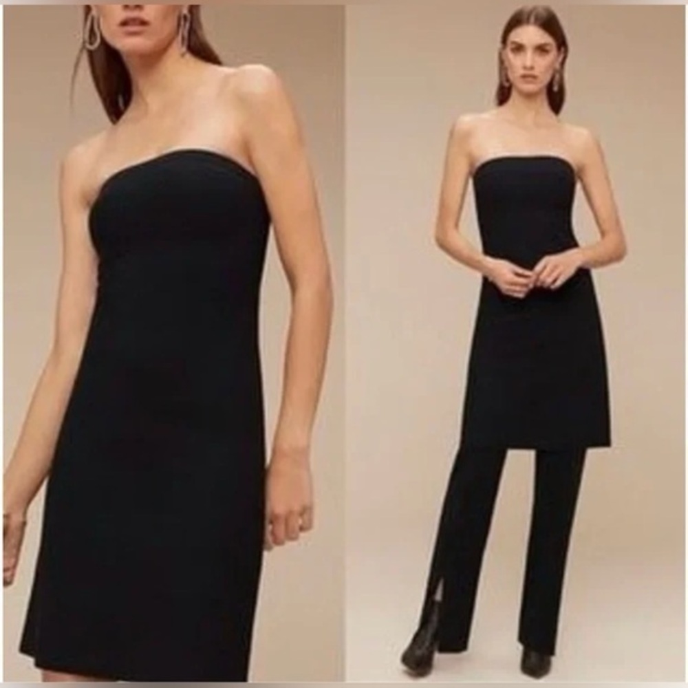 Aritzia Babaton Calhoun Strapless Ribbed Dress